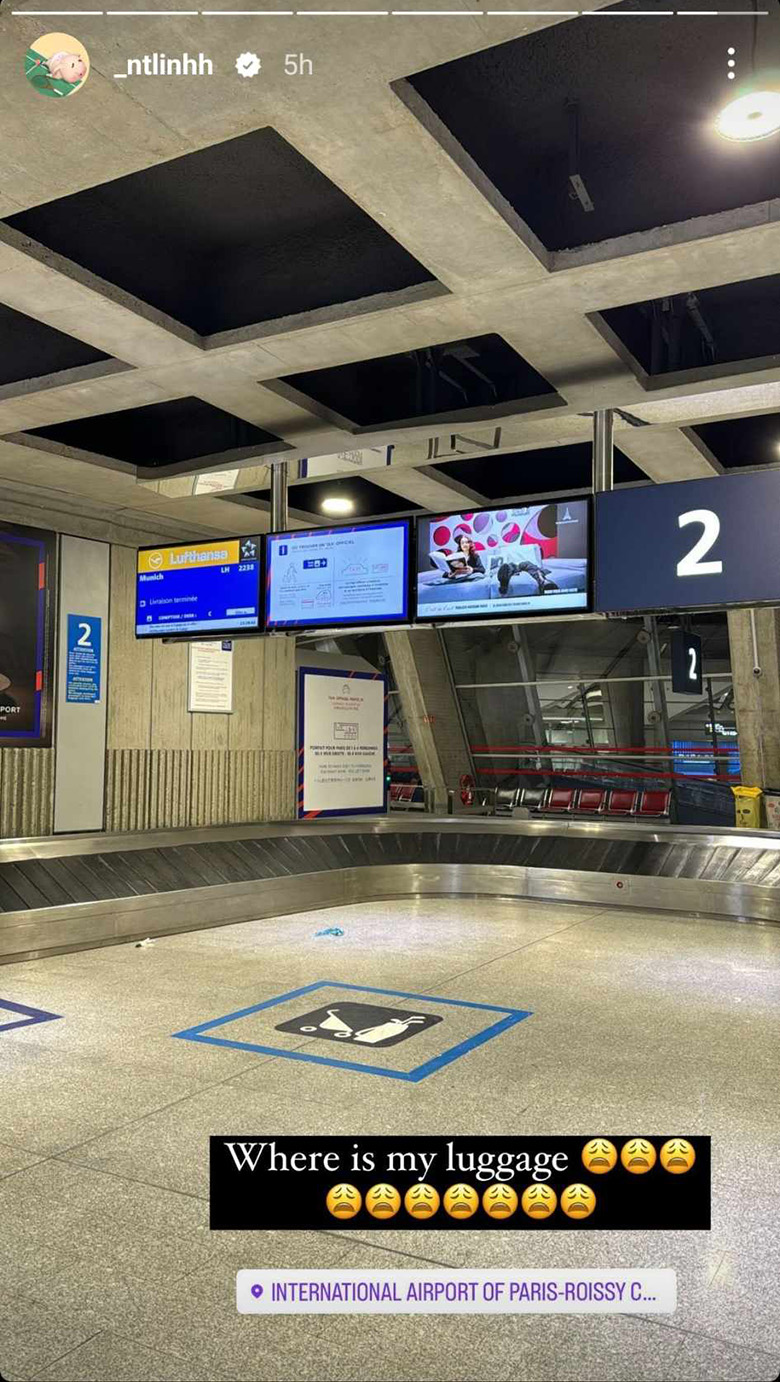 Thùy Linh thất lạc hành lý ở sân bay Pháp - Ảnh 2