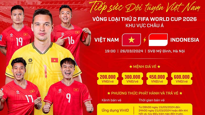 Chốt giá vé xem Việt Nam đấu Indonesia trên sân Mỹ Đình - Ảnh 1