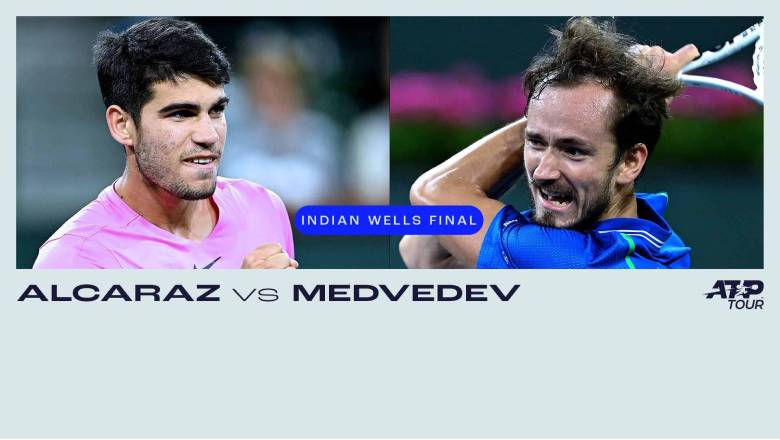Trực tiếp tennis Alcaraz vs Medvedev, Chung kết Indian Wells Masters - 4h00 ngày 18/3 - Ảnh 1