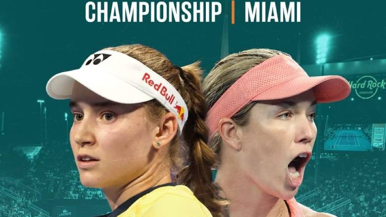 Lịch thi đấu tennis hôm nay 30/3: Chung kết đơn nữ Miami Open - Collins vs Rybakina - Ảnh 1