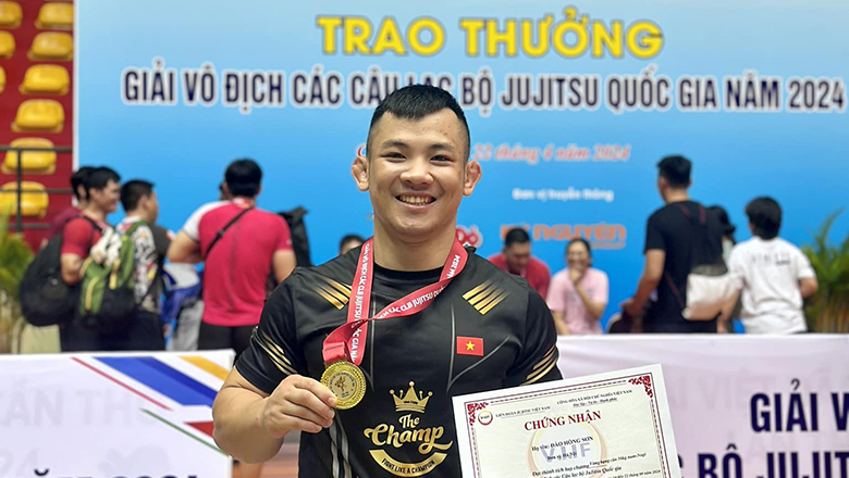 Đào Hồng Sơn giành HCV giải Jujitsu quốc gia dù chỉ đấu 1 trận - Ảnh 1