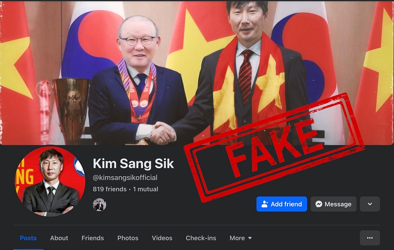 Công ty đại diện làm căng vụ HLV Kim Sang Sik bị giả mạo facebook - Ảnh 1