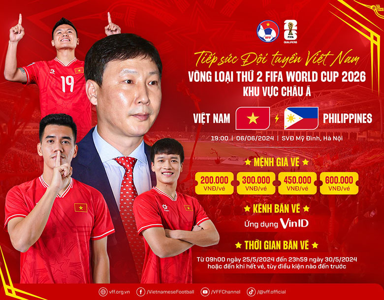 Giá vé trận ĐT Việt Nam – Phillippines, ra mắt HLV Kim Sang Sik cao nhất 600.000 đồng - Ảnh 1
