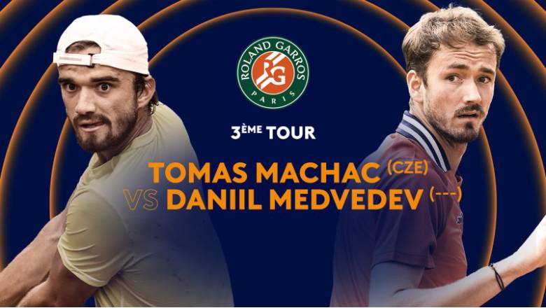 Link xem tennis Medvedev vs Machac, Vòng 3 Roland Garros - 19/30 ngày 1/6 - Ảnh 1