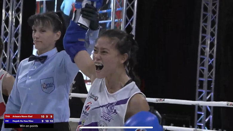 Hữu Hiếu thắng ngược VĐV Thái Lan tại giải vô địch Muay thế giới - Ảnh 1