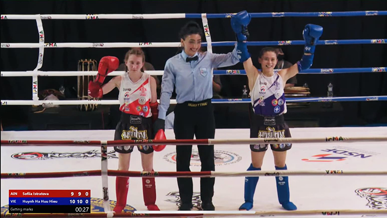 Huỳnh Hà Hữu Hiếu lần thứ 3 vô địch Muay thế giới - Ảnh 1