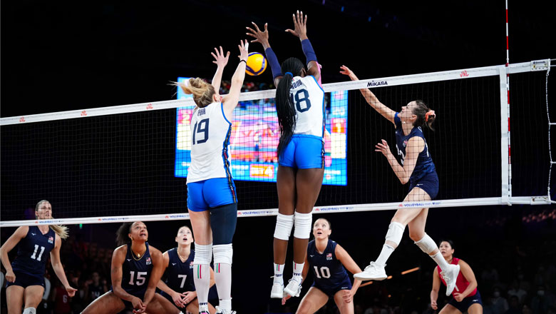 Link xem trực tiếp bóng chuyền tứ kết Volleyball Nations League 2024: Italia vs Mỹ, 17h00 ngày 21/6 - Ảnh 1