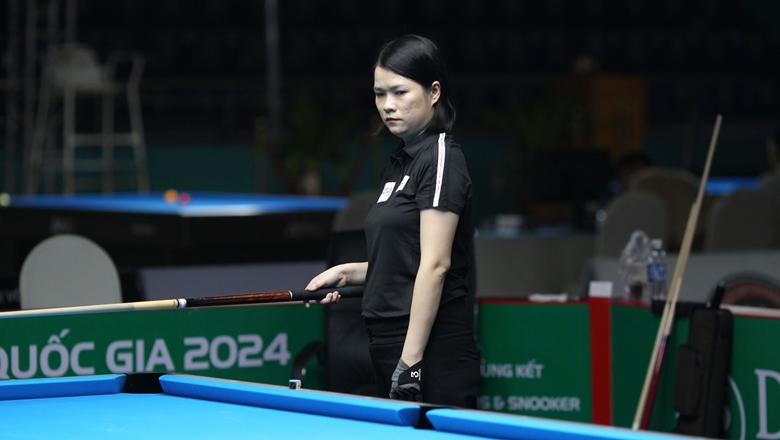 Áp đảo Ngọc Huyền trong trận chung kết, Bùi Xuân Vàng vô địch Pool 9 bi nữ VĐQG Billiards 2024 - Ảnh 1