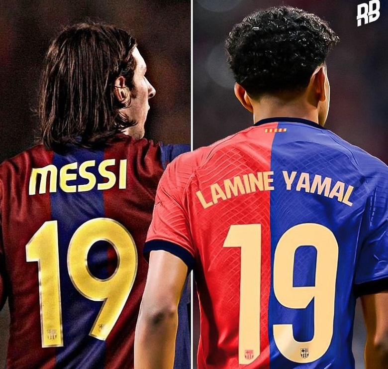 Lamine Yamal chính thức tiếp quản số áo của Messi ở Barcelona - Ảnh 1