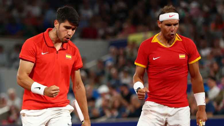 Nadal và Alcaraz giành vé vào Tứ kết đôi nam Olympic Paris 2024 - Ảnh 1