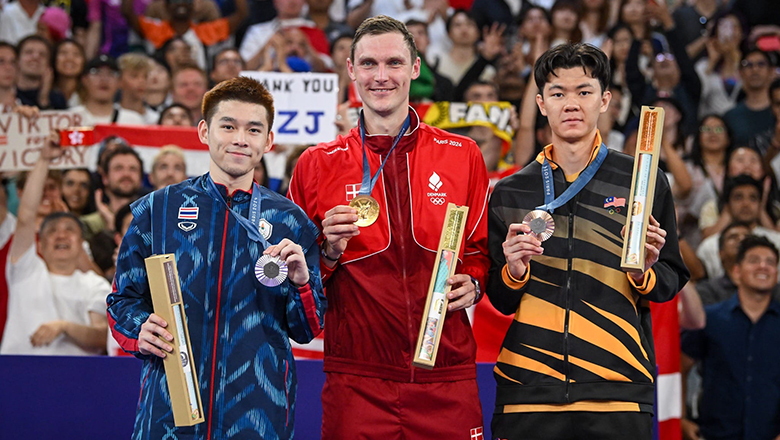 Axelsen áp đảo Kunlavut, bảo vệ thành công HCV Olympic môn Cầu lông - Ảnh 1