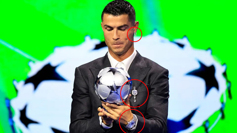 Ronaldo 'dát' lên người khối tài sản hơn 200 tỷ đồng khi dự lễ bốc thăm Cúp C1 châu Âu - Ảnh 1