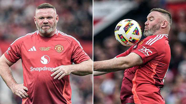 Wayne Rooney lập siêu phẩm trong trận đấu của các huyền thoại MU - Ảnh 1