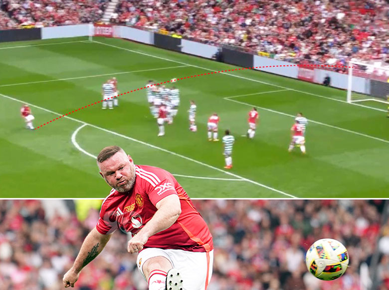 Wayne Rooney lập siêu phẩm trong trận đấu của các huyền thoại MU - Ảnh 3