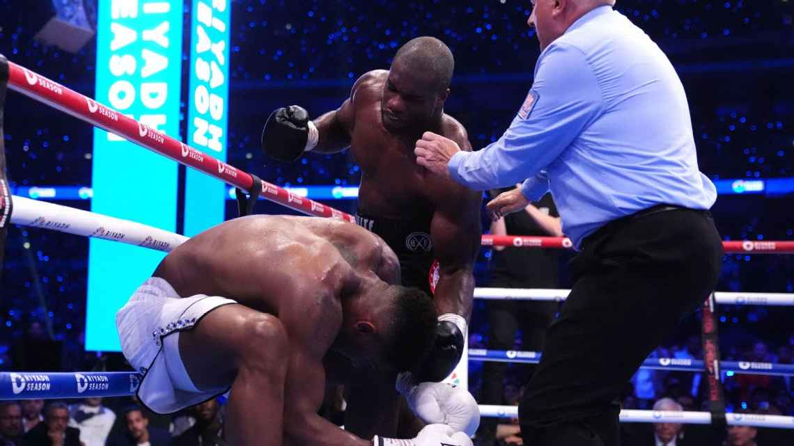 Anthony Joshua bị Daniel Dubois hạ knock-out - Ảnh 1