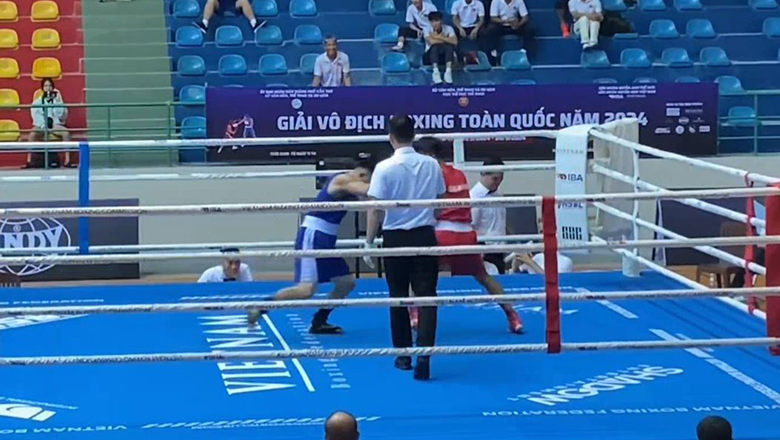 Nhìn lại màn so tài duy nhất có võ sĩ bị truất quyền thi đấu tại giải Boxing toàn quốc 2024 - Ảnh 1