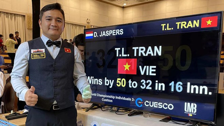 Trần Thanh Lực về nhì ở giải Vô địch thế giới carom 3 băng 2024 - Ảnh 1