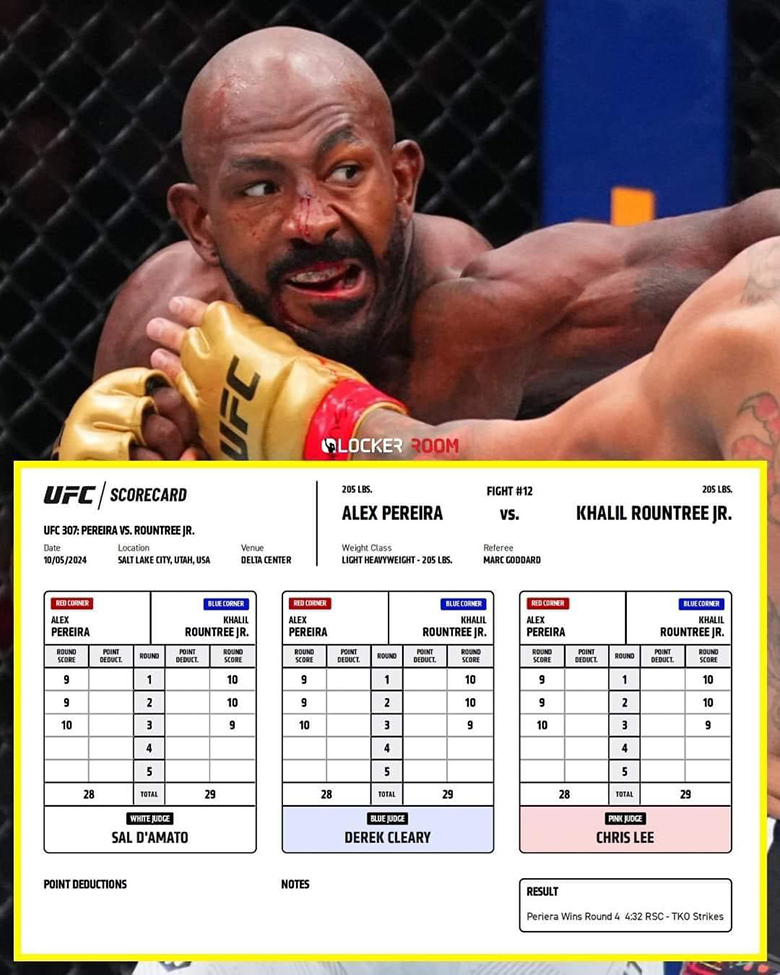 Khalil Rountree dẫn điểm Alex Pereira trước khi thua tại UFC 307 - Ảnh 2