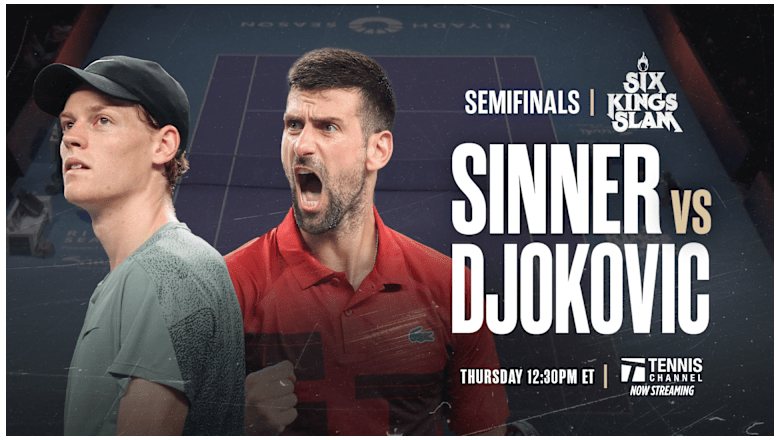 Link xem tennis Djokovic vs Sinner, Bán kết 6 Kings Slam - 23h30 ngày 17/10 - Ảnh 1