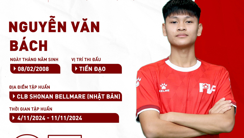 Hai thành viên U17 Việt Nam tập huấn ở CLB thuộc giải VĐQG Nhật Bản - Ảnh 1