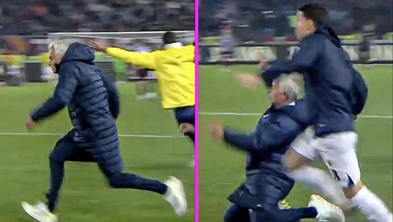 Mourinho trượt cỏ, vấp ngã trong trận thắng kịch tính của Fenerbahce - Ảnh 1