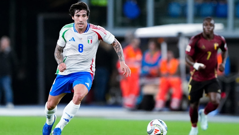 Sandro Tonali đưa Italia vào tứ kết Nations League 2024/25 - Ảnh 1