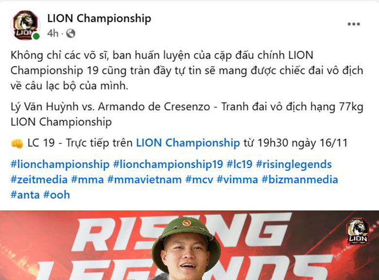 Lion Championship 19 bắt đầu muộn hơn 30 phút so với thông báo - Ảnh 4