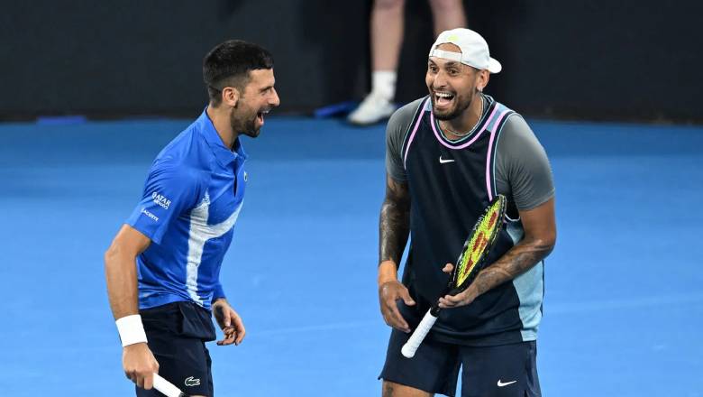 Djokovic và Kyrgios nhọc nhằn vào vòng 2 đôi nam Brisbane International - Ảnh 1