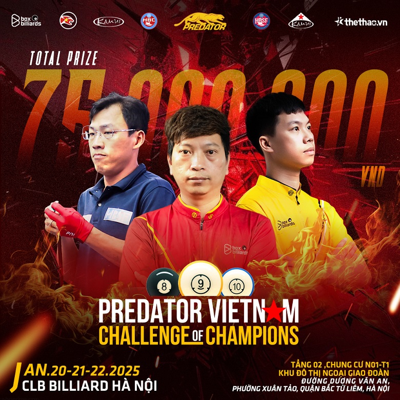 Predator Vietnam Challenge of Champions 2025: Cuộc hội tụ đỉnh cao của Pool Việt Nam - Ảnh 1