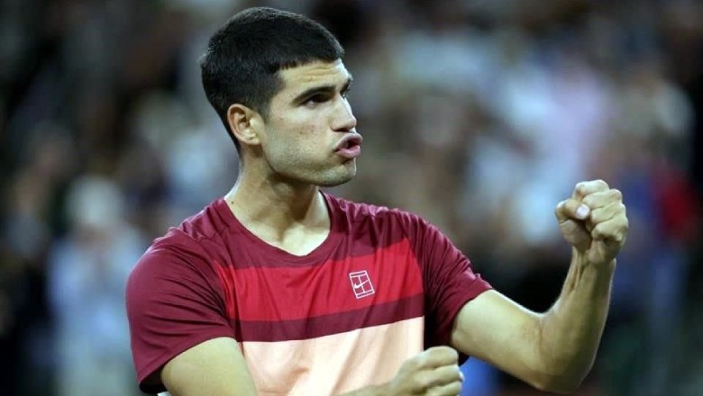 Alcaraz ‘đòi nợ’ Dimitrov thành công, vào tứ kết Indian Wells sau 74 phút - Ảnh 1