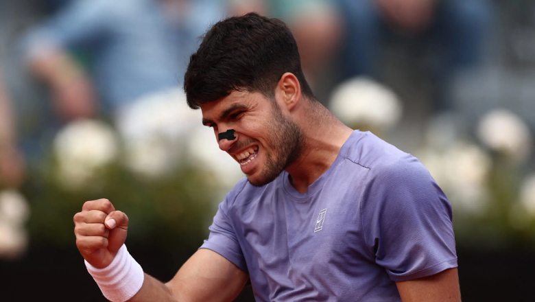 Alcaraz vào tứ kết Rome Masters dù thua set đầu tiên trước Khachanov - Ảnh 2