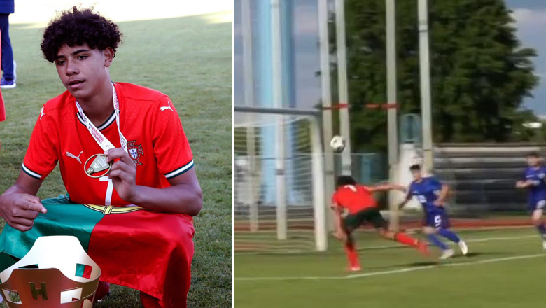 Con trai Ronaldo lập cú đúp giúp U15 Bồ Đào Nha vô địch - Ảnh 2