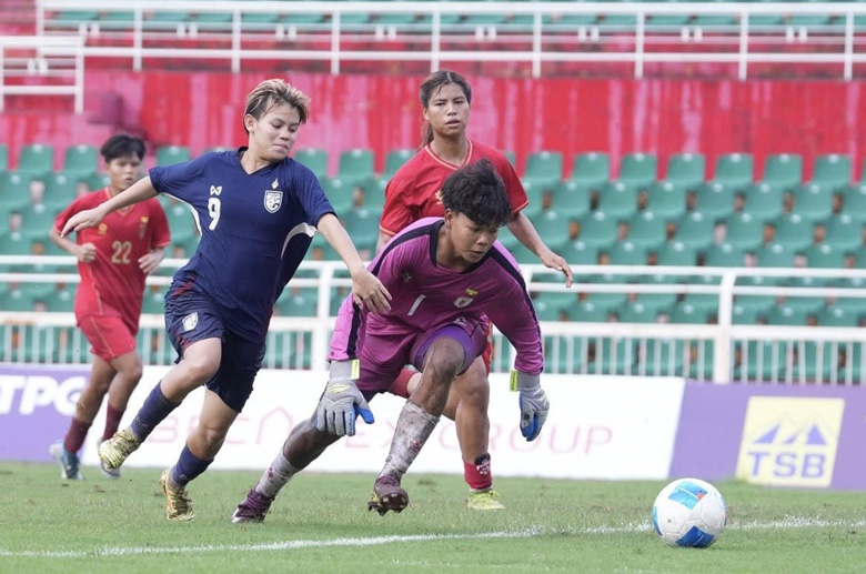 Thái Lan vùi dập Myanmar, nhẹ nhàng vào chung kết U19 nữ Đông Nam Á 2025 - Ảnh 1