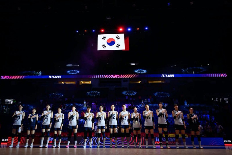 Tuyển bóng chuyền nữ Hàn Quốc giành chiến thắng đầu tiên ở Volleyball Nations League 2025 - Ảnh 1