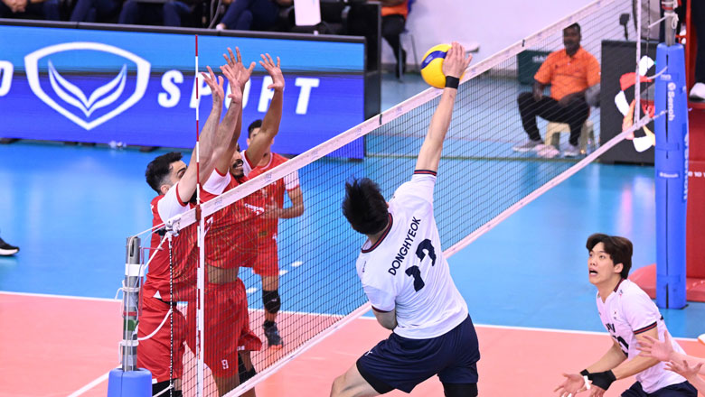 Tuyển bóng chuyền nam Hàn Quốc ngược dòng bất thành ở bán kết AVC Nations Cup 2025 - Ảnh 1