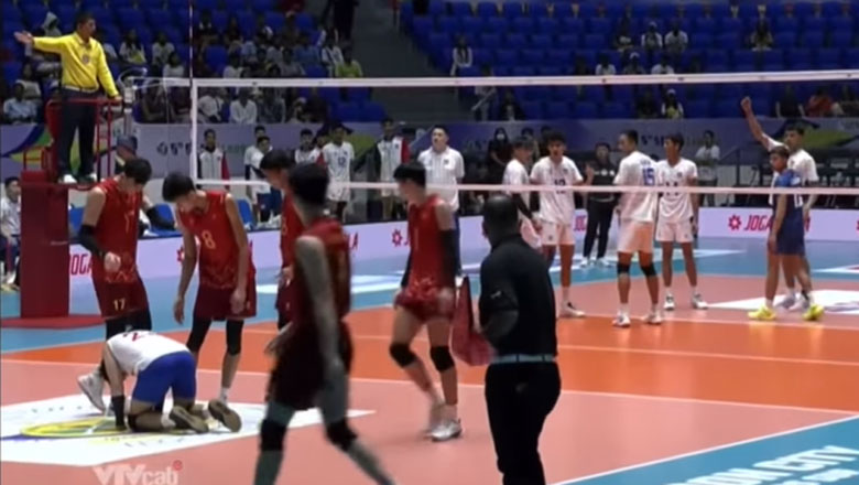 Ngôi sao tuyển bóng chuyền nam Việt Nam gặp chấn thương hy hữu ở SEA V.League 2025 - Ảnh 1