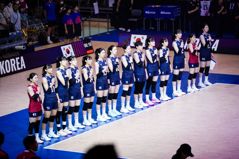 Tuyển bóng chuyền nữ Hàn Quốc thua trắng, thấp thỏm chờ vé trụ hạng ở Volleyball Nations League 2025 - Ảnh 1