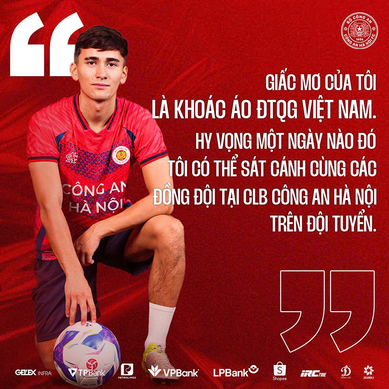 Tân binh Việt kiều của CLB Công an Hà Nội mơ khoác áo đội tuyển Việt Nam - Ảnh 1