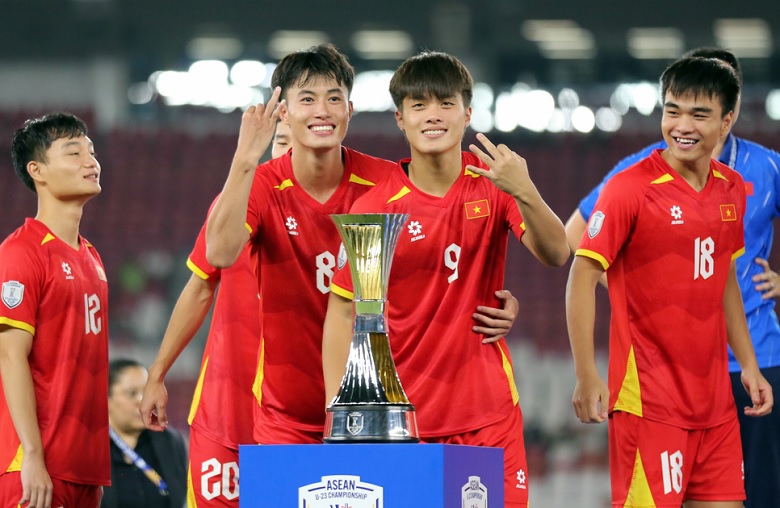 Tiền đạo Quốc Việt đi vào lịch sử U23 Đông Nam Á với kỳ tích hiếm thấy - Ảnh 1