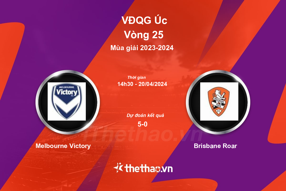Nhận định, soi kèo Melbourne Victory vs Brisbane Roar, 14:30 ngày 20/04/2024 VĐQG Úc 2023-2024
