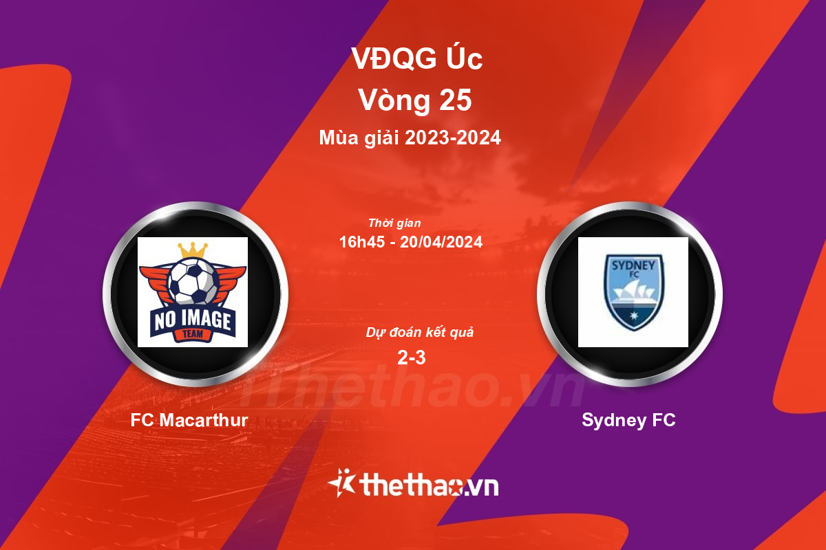 Nhận định, soi kèo FC Macarthur vs Sydney FC, 16:45 ngày 20/04/2024 VĐQG Úc 2023-2024
