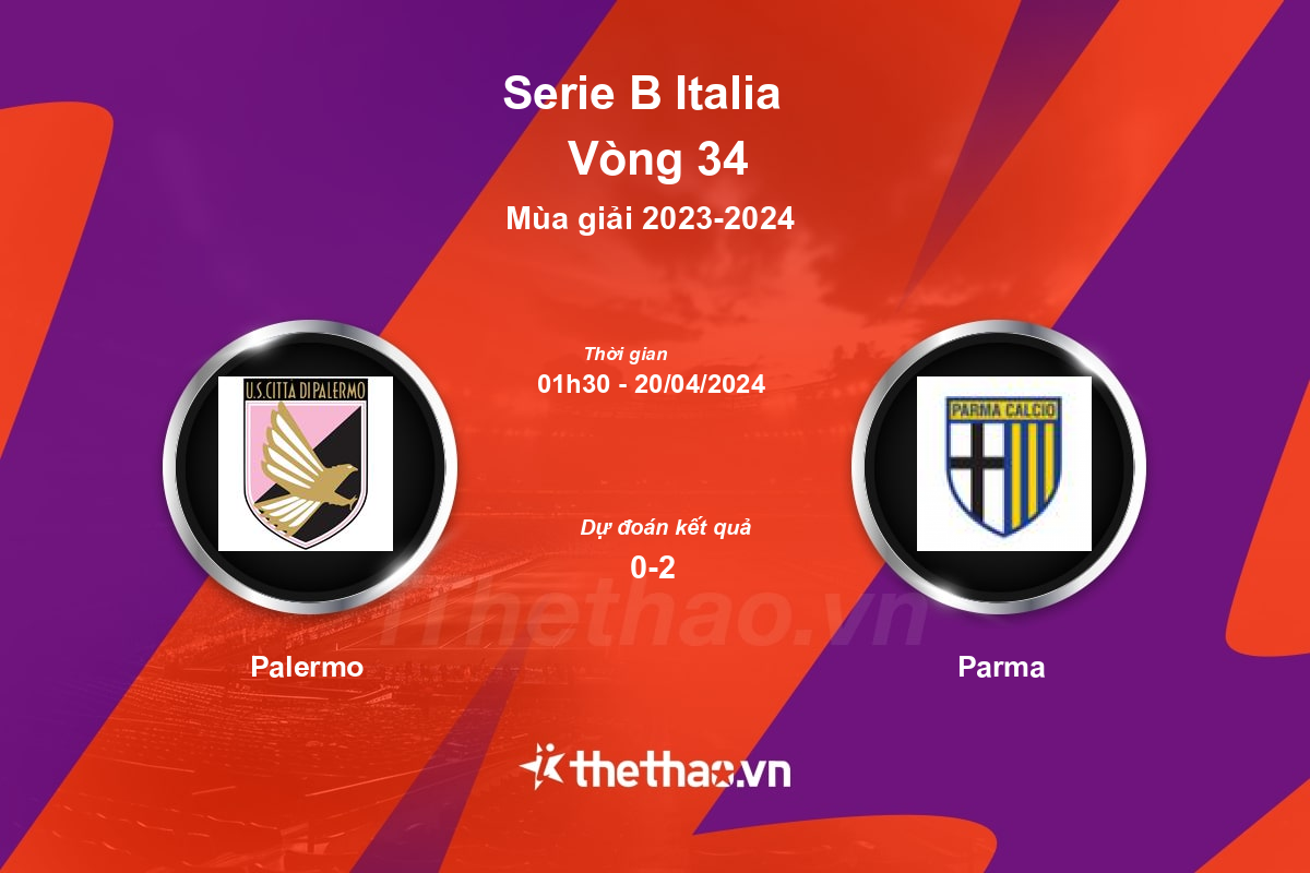 Nhận định, soi kèo Palermo vs Parma, 01:30 ngày 20/04/2024 Serie B Italia 2023-2024