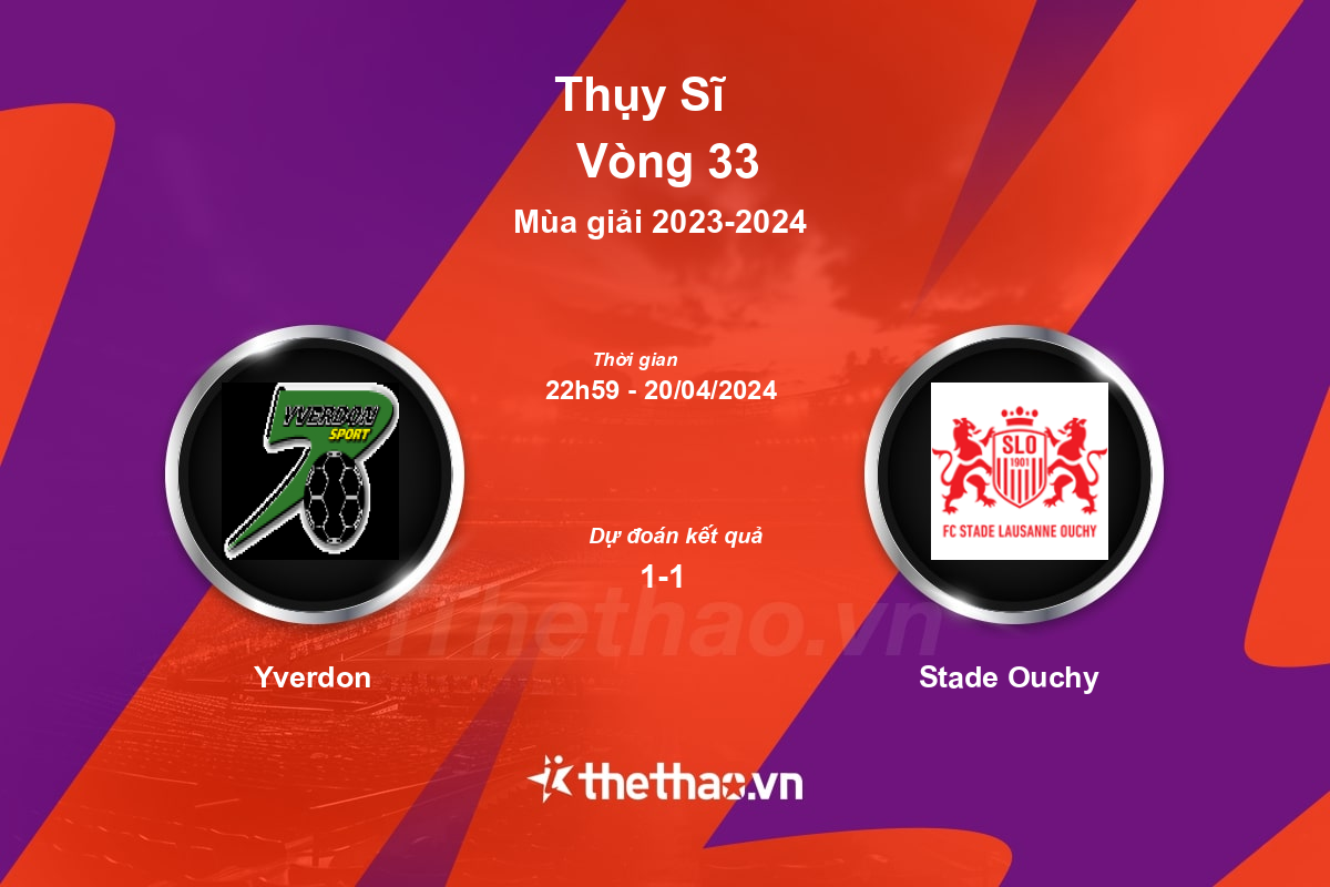 Nhận định bóng đá trận Yverdon vs Stade Ouchy