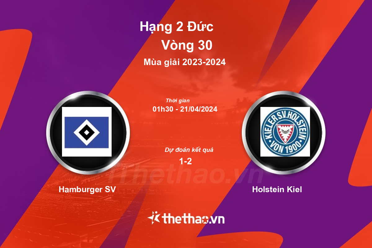 Nhận định, soi kèo Hamburger SV vs Holstein Kiel, 01:30 ngày 21/04/2024 Hạng 2 Đức 2023-2024