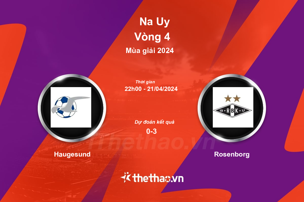 Nhận định, soi kèo Haugesund vs Rosenborg, 22:00 ngày 21/04/2024 Na Uy 2024