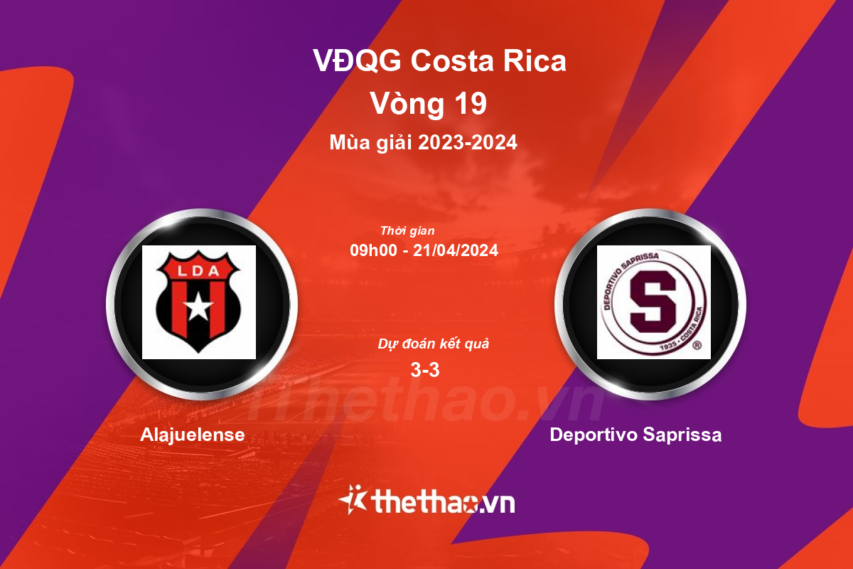 Nhận định, soi kèo Alajuelense vs Deportivo Saprissa, 09:00 ngày 21/04/2024 VĐQG Costa Rica 2023-2024