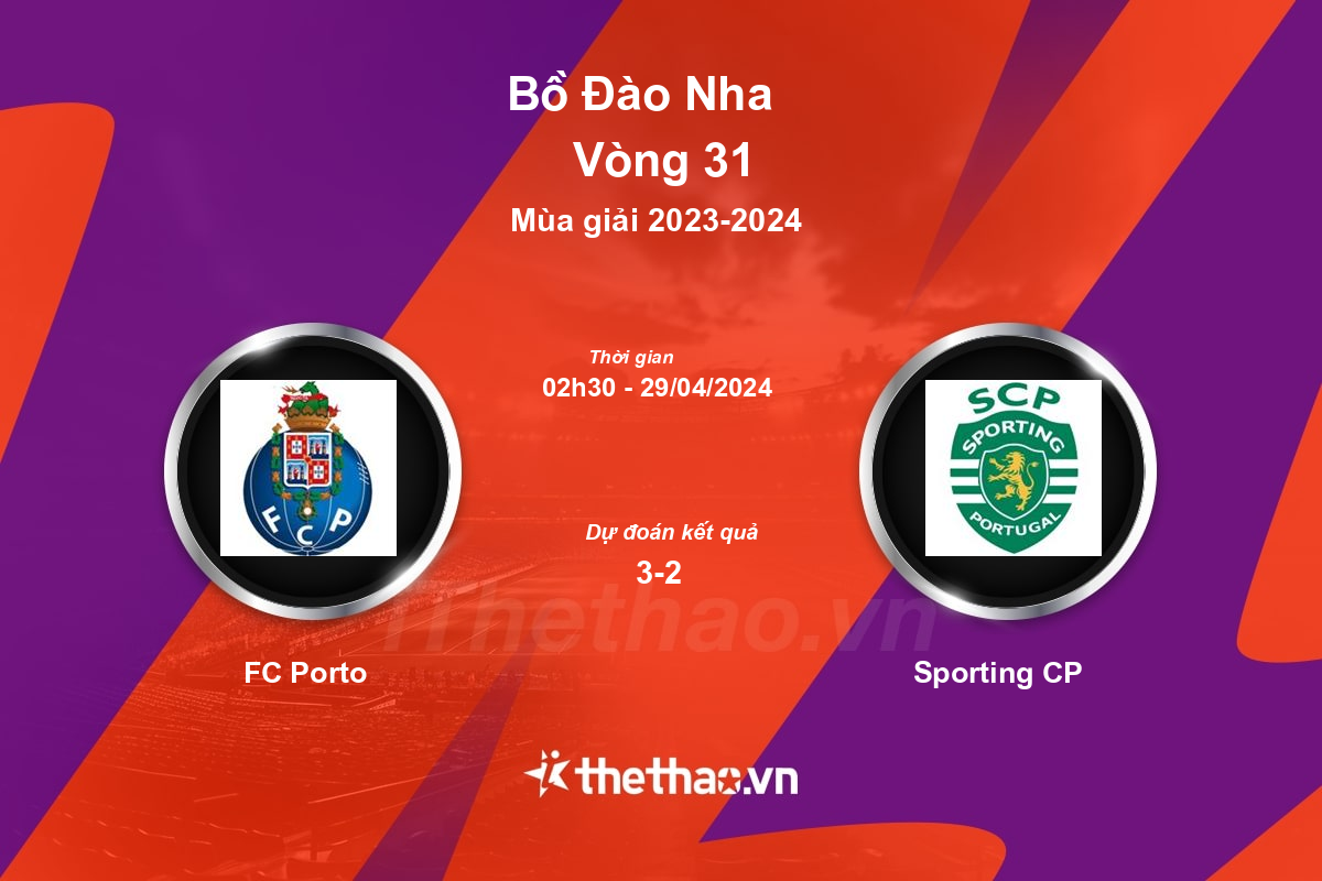 Nhận định, soi kèo FC Porto vs Sporting CP, 02:30 ngày 29/04/2024 Bồ Đào Nha 2023-2024