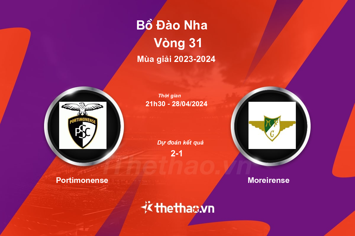 Nhận định, soi kèo Portimonense vs Moreirense, 21:30 ngày 28/04/2024 Bồ Đào Nha 2023-2024