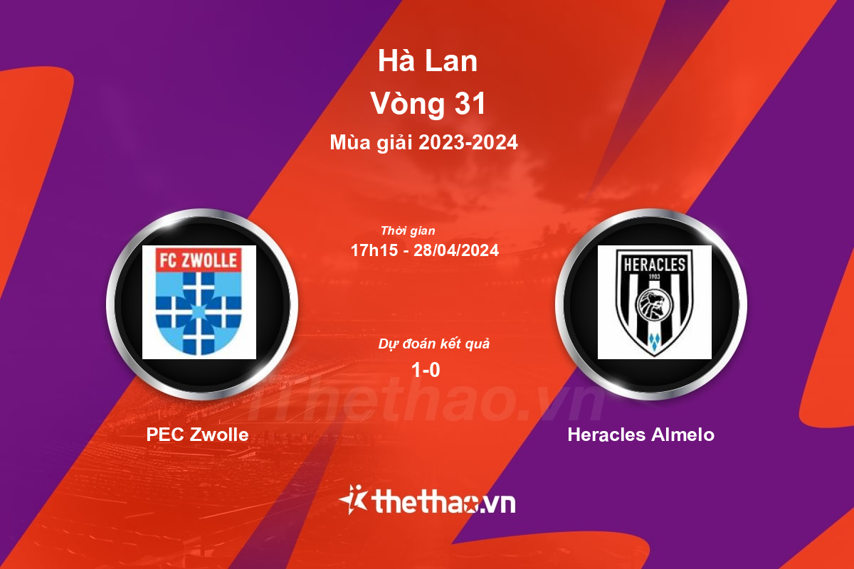 Nhận định bóng đá trận PEC Zwolle vs Heracles Almelo