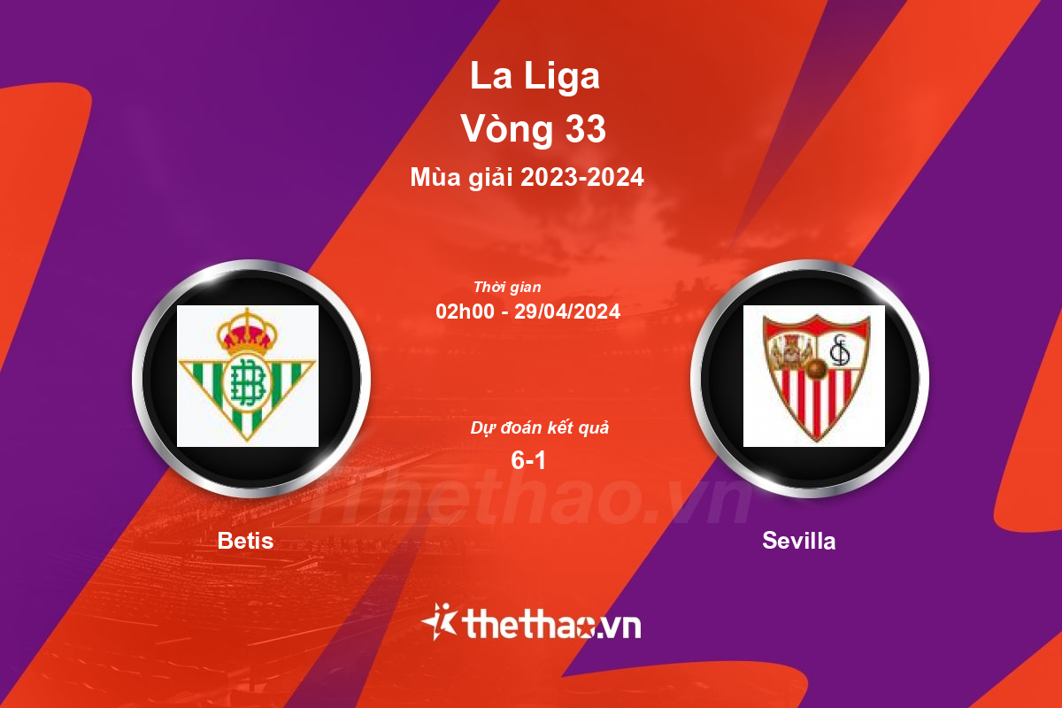 Nhận định, soi kèo Betis vs Sevilla, 02:00 ngày 29/04/2024 La Liga 2023-2024